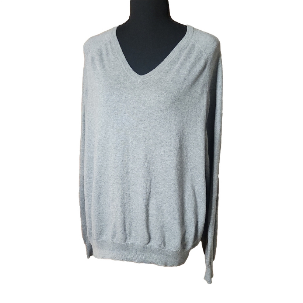 J. Crew Gray V-Neck Sweater